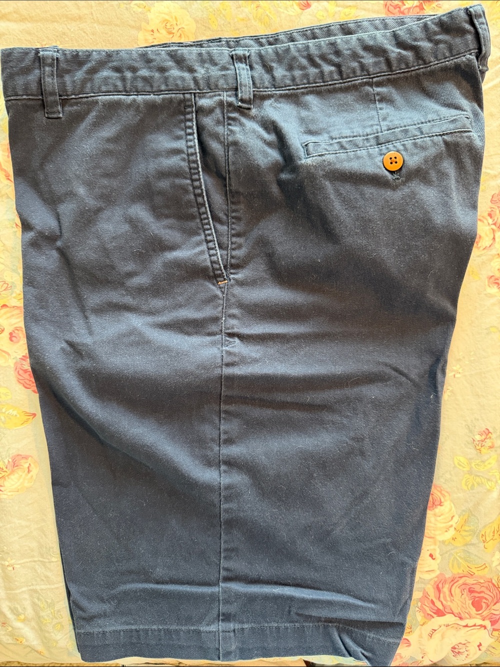 Tommy Bahama Navy Flat Front Cotton Blend Men's Shorts